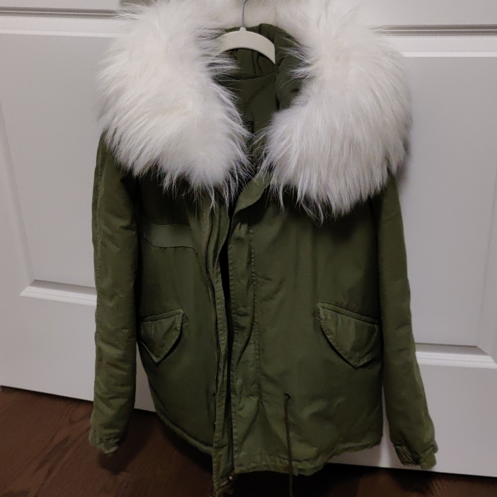Mr&Mrs italy parka white fur